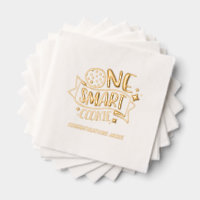 One Smart Cookie Gold Foil Graduation Napkins