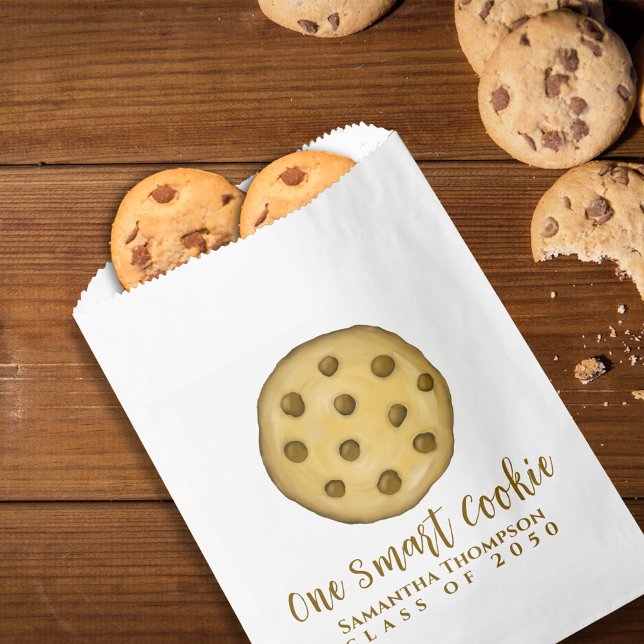 One Smart Cookie Graduate Simple Party Favor Favor Bag (One Smart Cookie graduation party favor paper bag)