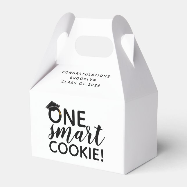 One Smart Cookie Graduation Favor Boxes (Front Side)