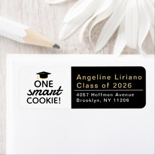 One Smart Cookie Graduation Party Celebration Label