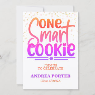 One Smart Cookie Graduation Party Invitation