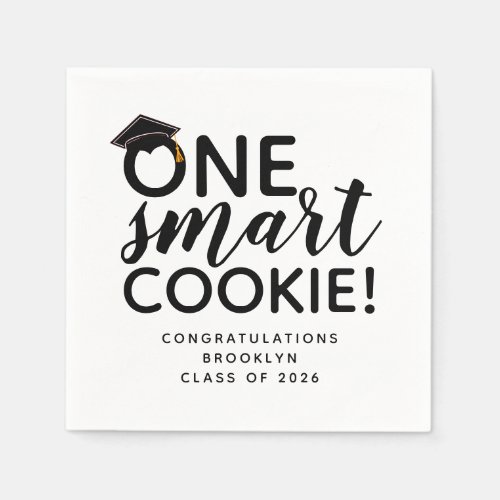 One Smart Cookie Graduation Party Napkins