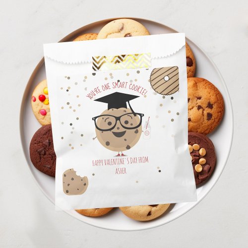 One Smart Cookie  Milk Kids Classroom Valentine   Favor Bag