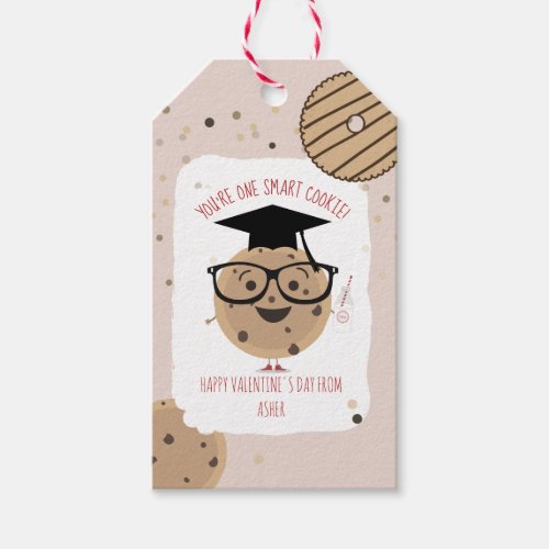 One Smart Cookie  Milk Kids Classroom Valentine   Gift Tags