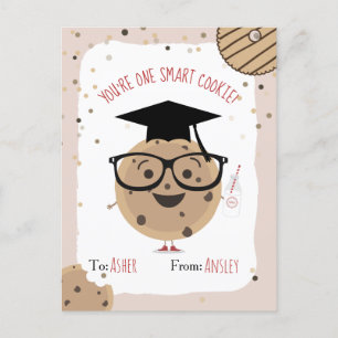 One Smart Cookie & Milk Kids Classroom Valentine Postcard