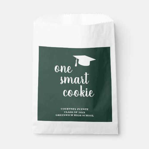 One Smart Cookie Mortar Board Modern Graduation Favor Bag