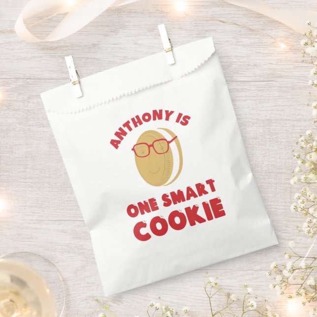 One Smart Cookie Personalized Graduation Party Favor Bag (Clipped)