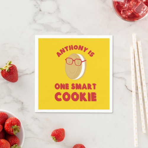 One Smart Cookie Personalized Graduation Party Napkins