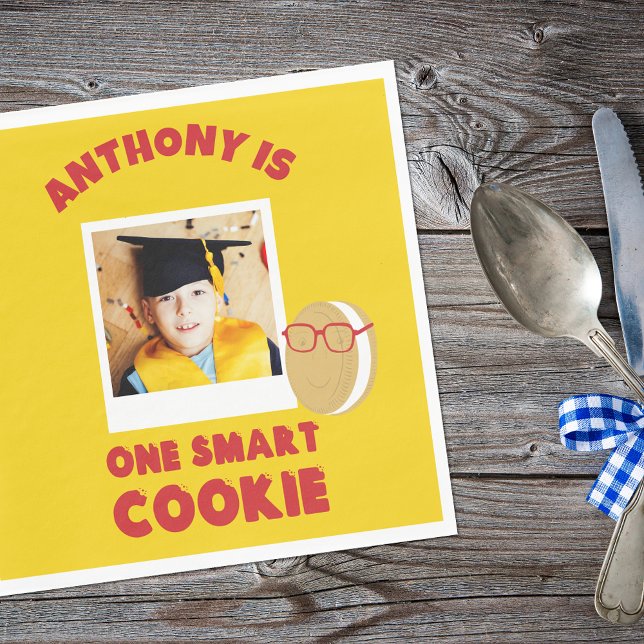 One Smart Cookie Personalized Graduation Party Napkins (Creator Uploaded)