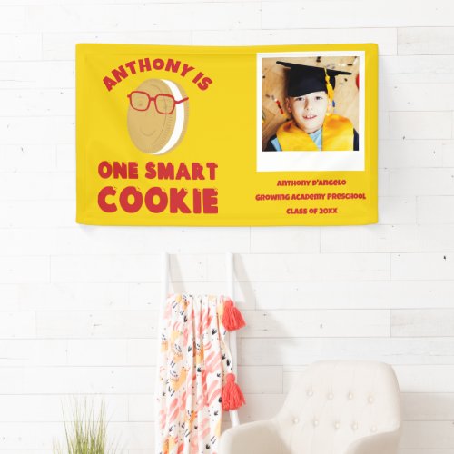 One Smart Cookie Photo Graduation Party Banner