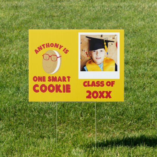 One Smart Cookie Photo Graduation Party Sign