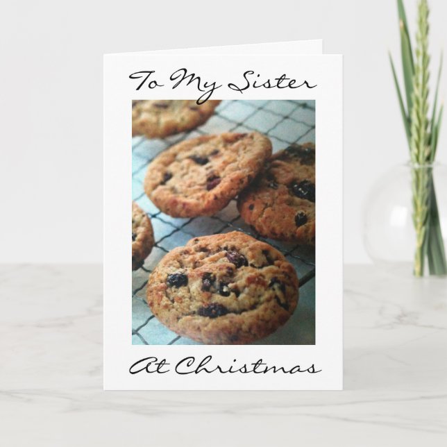 ONE SMART COOKIE SISTER-fMERRY CHRISTMAS Holiday Card (Front)