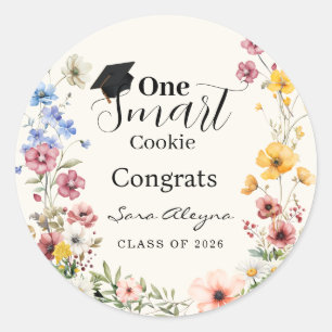 One smart cookie Thank you Graduation Favors Clas Classic Round Sticker