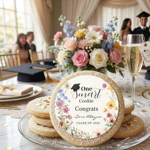 One smart cookie Thank you Graduation Favors Clas Classic Round Sticker