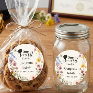 One smart cookie Thank you Graduation Favors Classic Round Sticker