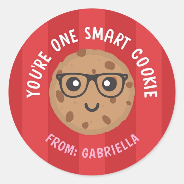 One Smart Cookie Valentine's Day Sticker (Front)