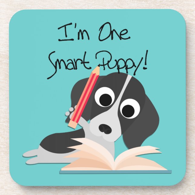 One Smart Puppy Drink Coaster (Front)