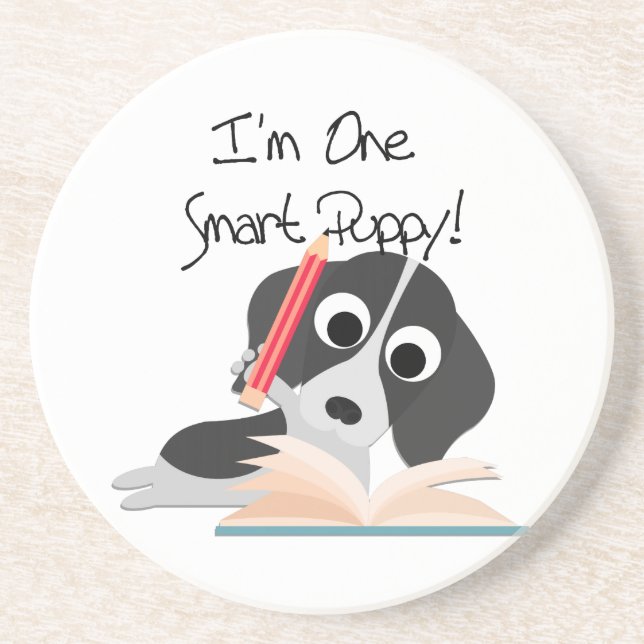 One Smart Puppy Drink Coaster (Front)