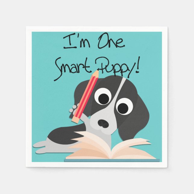 One Smart Puppy Paper Napkins (Front)