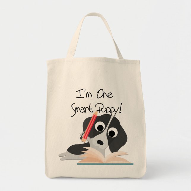 One Smart Puppy Tote Bag (Front)