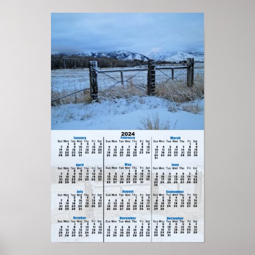 One Snowy Morning 2024 Calendar Poster