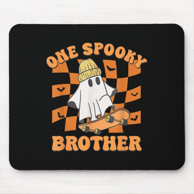 One Soky Brother Birthday Halloween Skateboarding  Mouse Pad (Front)