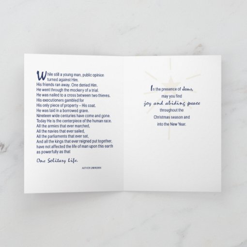 One Solitary Life Christmas Card 