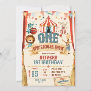 One Spectacular Show First Birthday Invitation