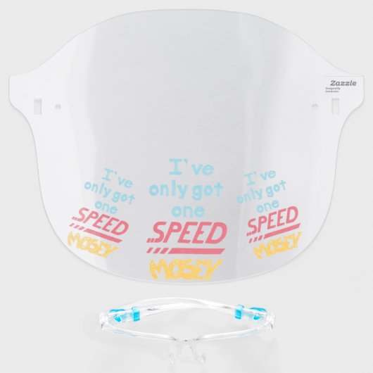 One Speed Face Shield (Front w/Glasses)