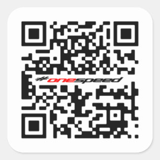 One speed QR Square Sticker