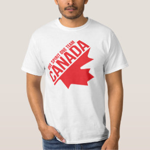 One spirit one team turned Canada leaf t-shirt