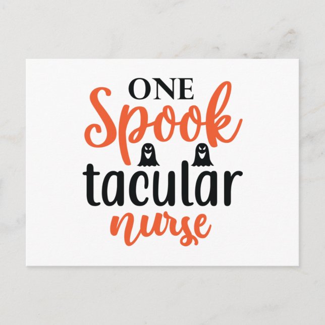 One Spook Tacular Nurse Postcard (Front)