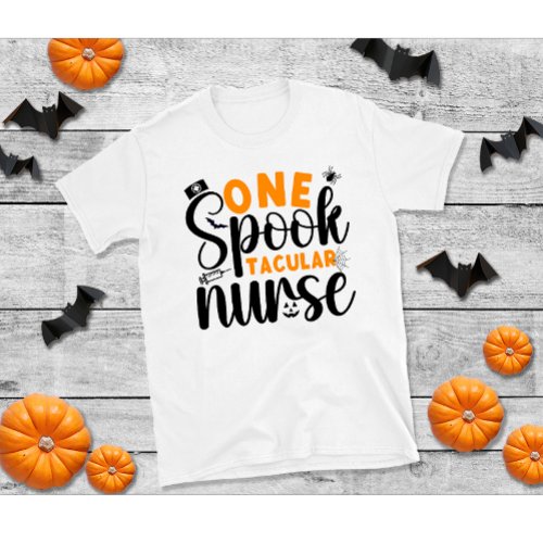 One spooktacular nurse Halloween spiderweb syringe T_Shirt