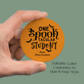 One Spooktacular Student Halloween Teacher Reward Classic Round Sticker