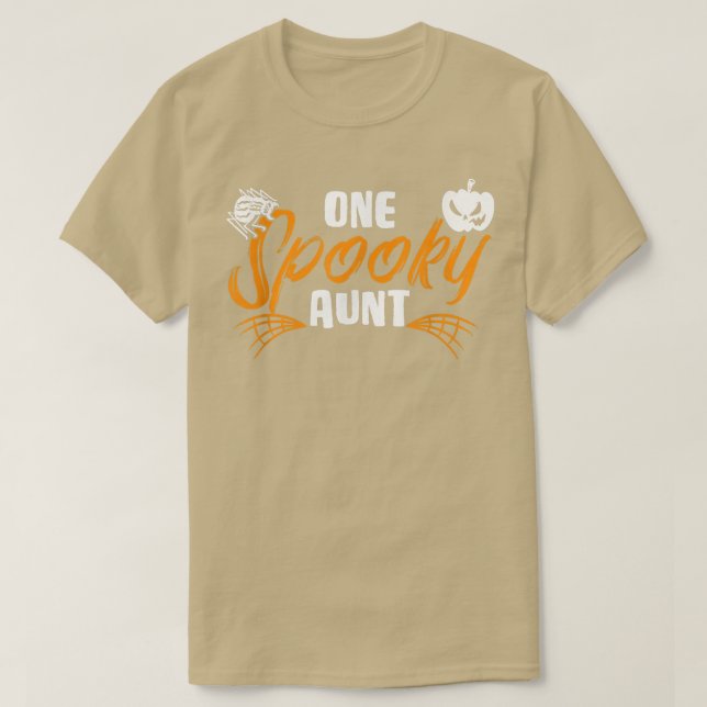 One Spooky Aunt Witch Halloween Costume  T-Shirt (Design Front)