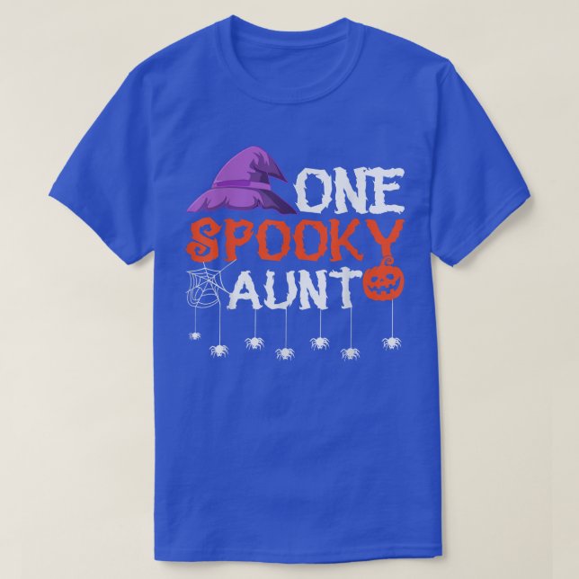 One Spooky Aunt Witch Halloween  T-Shirt (Design Front)