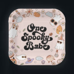 One Spooky Babe Groovy Halloween 1st Birthday Paper Plates<br><div class="desc">One Spooky Babe Groovy Halloween 1st Birthday Paper Plates.</div>