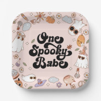 One Spooky Babe Groovy Halloween 1st Birthday