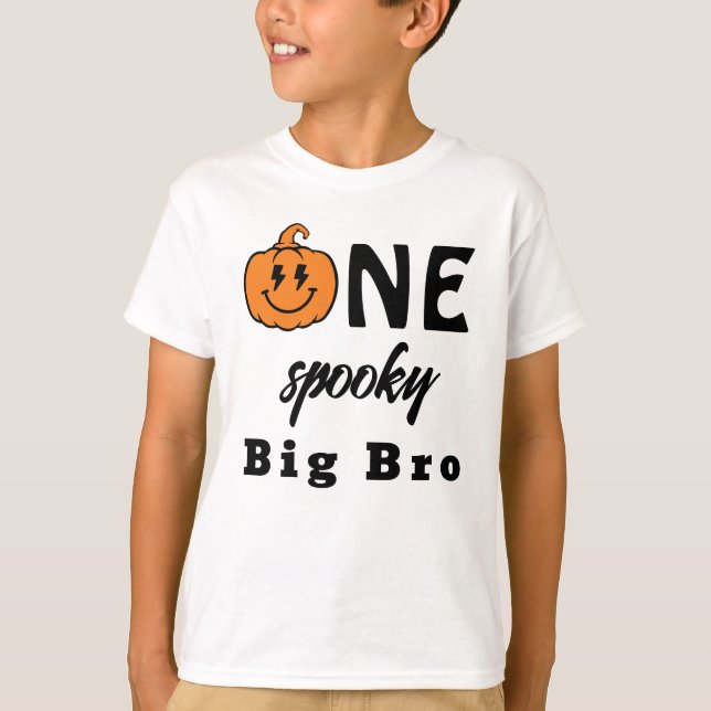 One Spooky Big Bro Halloween Matching Family T-Shirt (Front)