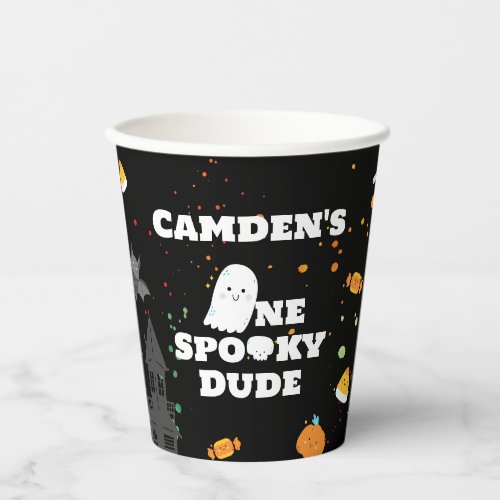 One Spooky Dude Birthday Paper Cups