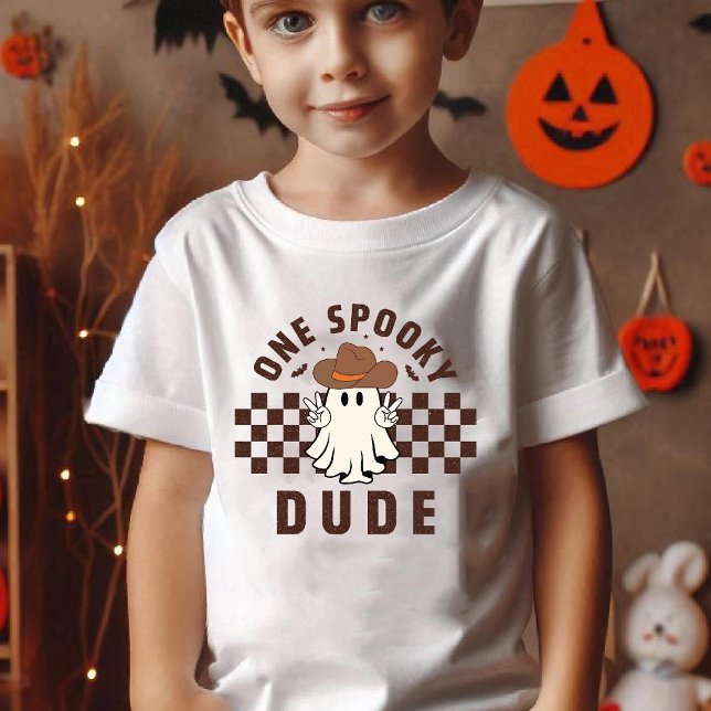 One Spooky Dude Cute Western Cowboy Boo Halloween T-Shirt (One Spooky Dude Cute Western Cowboy Boo Halloween T-Shirt)