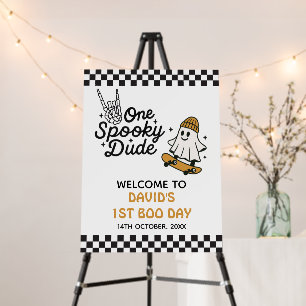 One Spooky Dude First Birthday Welcome Foam Boards