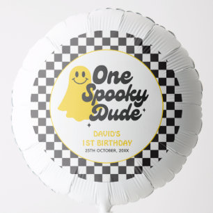 One Spooky Dude Groovy Smile First Birthday Balloon