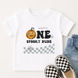 One Spooky Dude Halloween 1st Birthday Baby T-Shirt