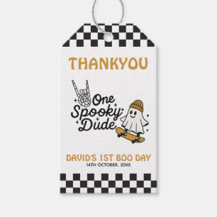 One Spooky Dude Halloween Birthday  Gift Tags