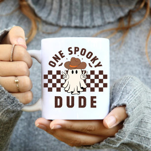 One Spooky Dude Western Cowboy Birthday Boo Ghost Coffee Mug