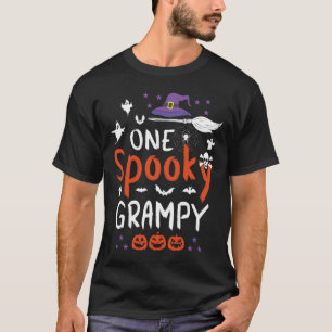 One Spooky Grampy Funny Grampy Halloween Witch Cos T-Shirt