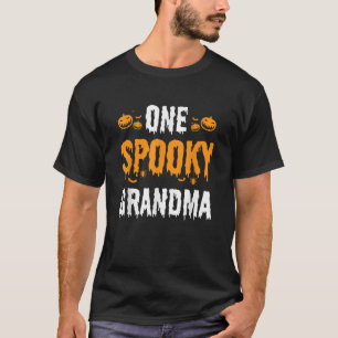 One Spooky Grandma Grandmother Matching Family Hal T-Shirt