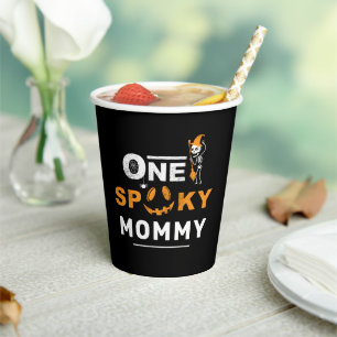 One Spooky Mom Halloween Matching Family Custom Paper Cups