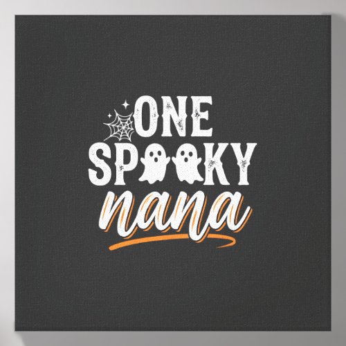 One Spooky Nana Halloween Ghost Design Canvas Photo Tile